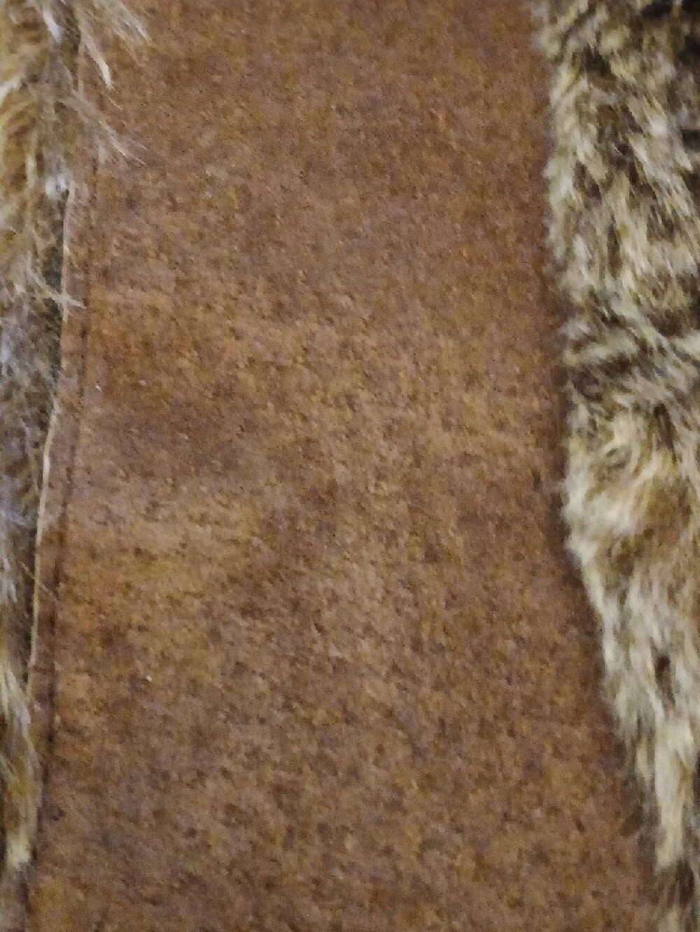 Live a Little Brown Faux Fur Trim Suede Sleeveless Vest - Picture 6 of 8